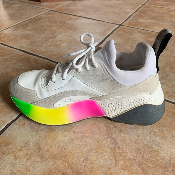 STELLA McCARTNEY Eclypse Low Top Platform Rainbow Sneakers. - Picture 3 of 12